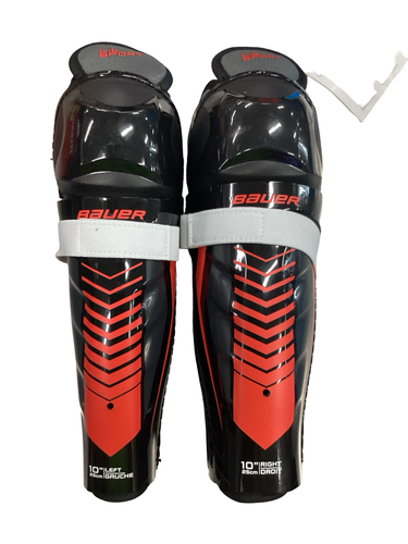 Used Bauer LIL SPORT Junior Shin Guards Black 10" 11613-S000186965