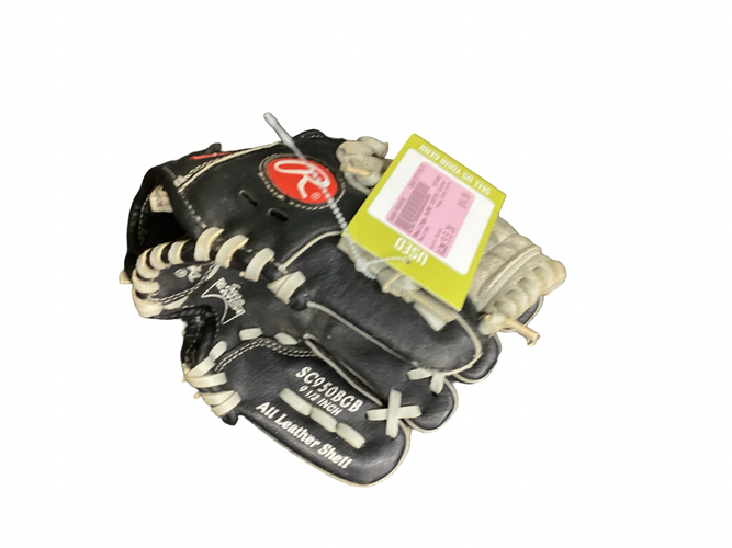 Used Rawlings SURE CATCH BB/SB Glove RH Throw Black 9 1/2" 11613-S000186939