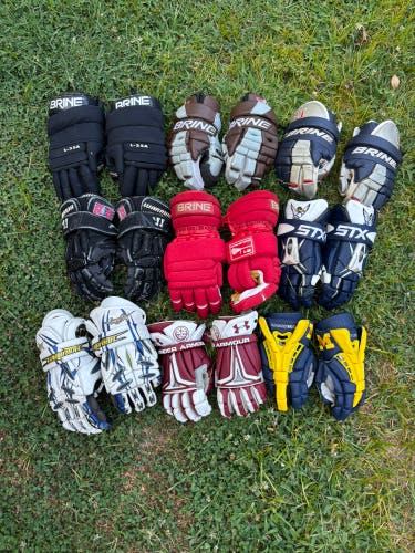 Various Lacrosse Gloves
