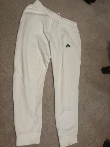 White Large Men's Nike Pants (New)