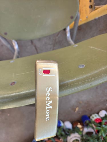 NEW 35.5 IN SEEMORE BRASS Si2 ANSER STYLE W INSERT & PUTTER COVER PERFECT