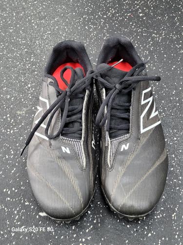 Used New Balance BURN LAX Cleats Mens Black Senior 12 11849-S000042499