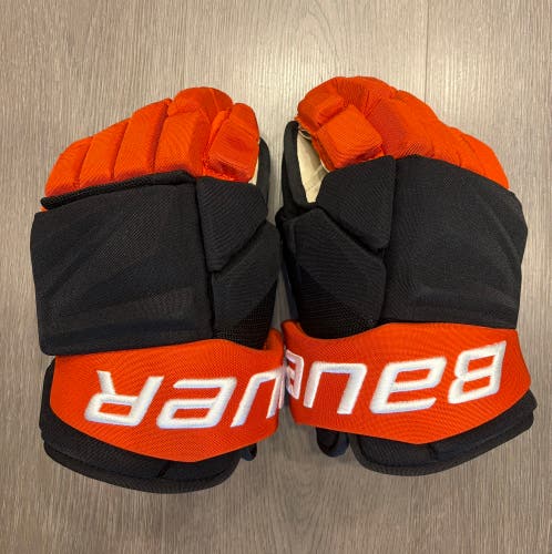 Anaheim Ducks Bauer Vapor Hyperlite Pro Gloves 14" Pro Stock