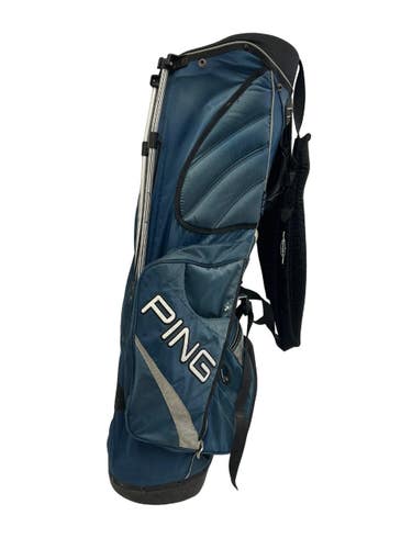 Used Ping 6 WAY BAG Mens Stand Bag Navy Blue 11692-S000154925