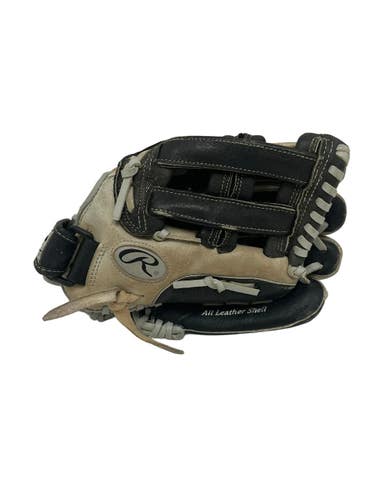 Used Rawlings SURE CATCH BB/SB Glove RH Throw Black And Tan 11 1/2" 11692-S000154967