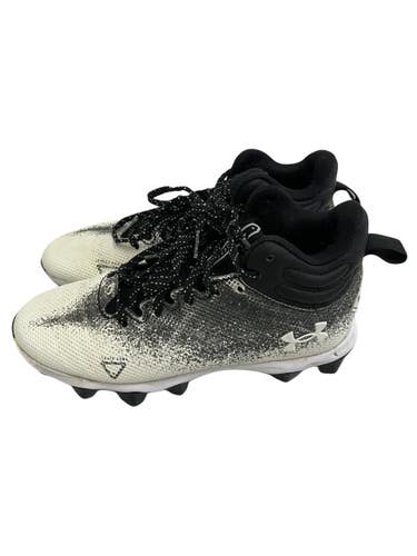 Used Under Armour LOCKED DOWN Jr FB Cleats White And Black Junior 05 11692-S000155076