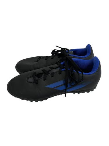 Used Adidas SPEEDFLOW4 Soccer Turf Shoes Black And Royal Blue Junior 05.5 11692-S000155113