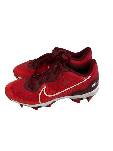 Used Nike ALPHA HUARACHE KEY BB/SB Cleats Red Junior 04 11692-S000155123
