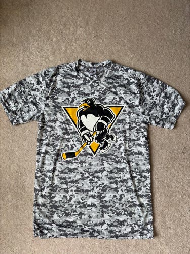 Wilkes Barre Scranton Penguins Camo Dry Fit Shirt Sizes. Medium and Large