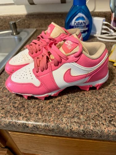 Pink Kid's Youth Jordan Low Top Molded Cleats (New)