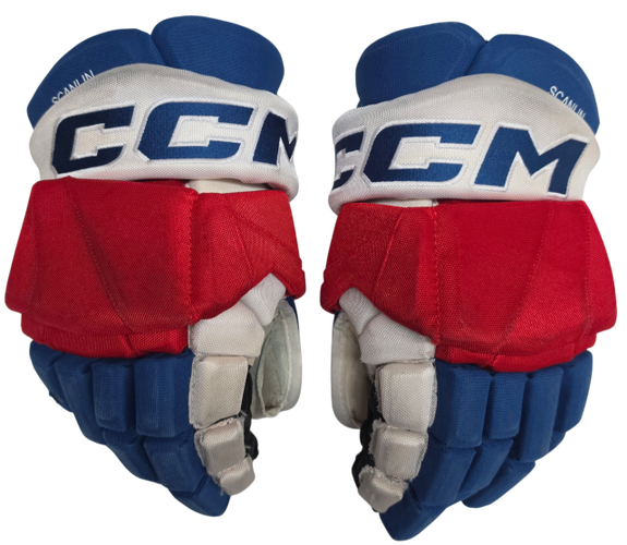 CCM HGPTKXFPP Pro Stock Hockey Gloves 14" AHL Wolfpack Scanlin Used (15670)