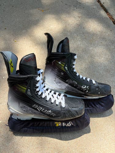 Black/Yellow 2023 Bauer Vapor Hyperlite 2 Hockey Skates Narrow Width 9.5 (Used)