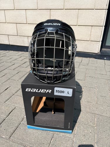 Large Black Bauer 3500/4500 Helmet and Bauer cage
