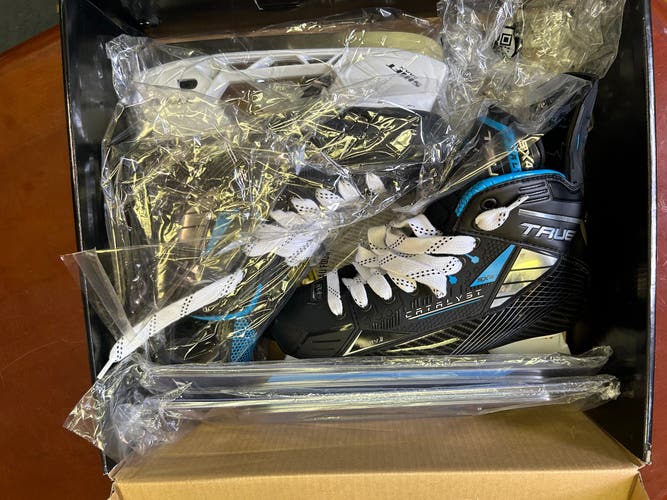 True Catalyst 5x4 Hockey Skates Regular Width 7 (Brand New) with 2 extra shift steel