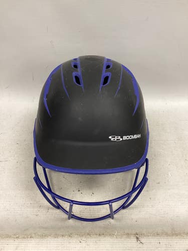 Used BoomBah Batting Helmet w/Mask Black SM 11851-S000049627
