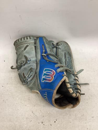 Used Wilson A2000 B2 PRO STOCK BB/SB Glove RH Throw Carolina Blue 12" 11851-S000049541