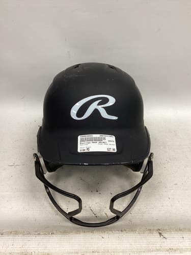 Used Rawlings MASK HELMET Batting Helmet w/Mask Black MD 11851-S000049481