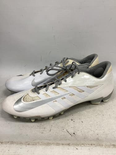Used Nike LACROSSE LAX Cleats Mens White Senior 16 11851-S000049416