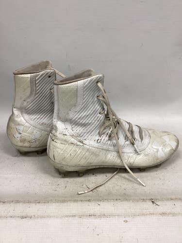 Used Under Armour Adult FB Cleats White Senior 11.5 11851-S000049374