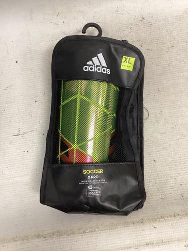 Used Adidas X PRO SHINGUARDS Soccer Shin Guards Adult Neon Green XL 11851-S000049343