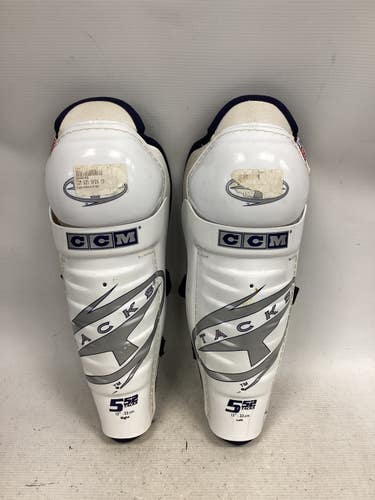 Used CCM TACKS 552 Intermediate Shin Guards White 13" 11851-S000049324