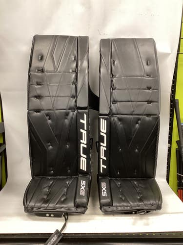 Used True CATALYST 5X6 Goalie Leg Pads Senior Black 34" 11851-S000049149