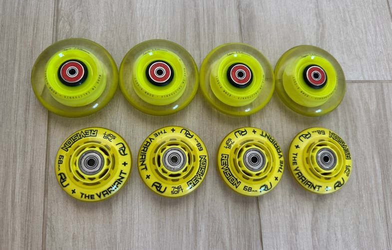 “Set” of Eight Inline Wheels with Bearings + Bonus Item