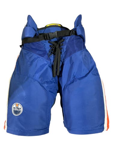 Edmonton Oilers CCM HPTK Hockey Pants Royal Blue Medium Pro Stock (Used) 8801