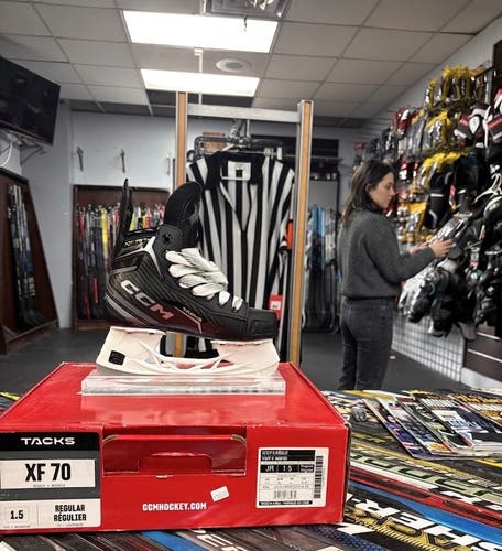 2024 CCM Tacks XF 70 Hockey Skates Regular Width Size 1.5 (New)