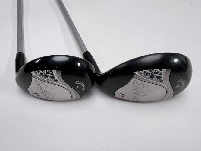 Callaway Solaire 5 & 6 Hybrid Set 25* 28* Ladies Graphite Womens RH
