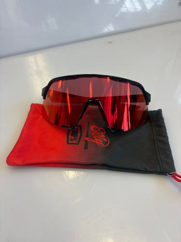 One Size Fits All 100% Sunglasses (New) s3- Elly 24 LE Hiper Red Mirror