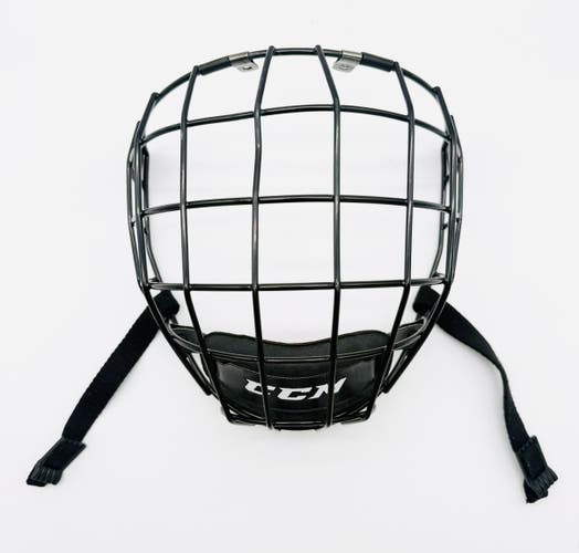 CCM FM 580 Hockey Facemask Cage-Black-Large-Red Chin Cup