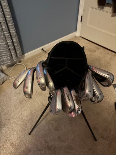 Callaway Rogue St Max Irons 5 Iron- PW, AW- Wedge Set 52,56,60. Callaway 5 way stand bag