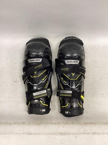 Used Bauer SUPREME MACH Youth Shin Guards Black 9" 11851-S000047904