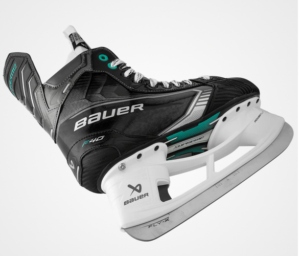 BAUER SUPREME F40 SKATES SR SIZE 9.5 FIT 2 BRAND NEW FLY X STEEL