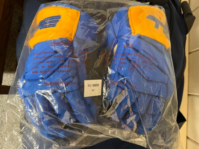 True Hockey Gloves 14" Buffalo Sabres Pro Stock Clifton