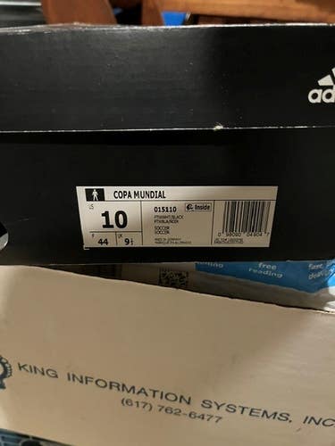 Black Men's Size M 10.0 (W 11.0) Adidas Copa Mundial Molded Cleats Cleats (New)