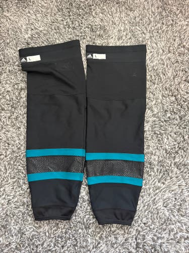 San Jose Sharks pro stock adidas Stealth game socks