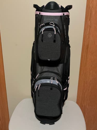NEW with Tags Cobra Womens Golf Cart Bag (Black/Pink) with 14 Top Dividers