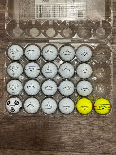 21 Callaway Chrome Soft Golf Balls - 5A MINT CONDITION ONLY, Some Triple Track