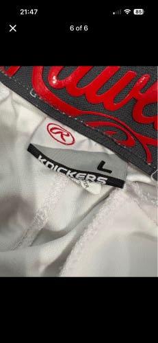 White Men's Large Adult Rawlings Game Pants (Used)