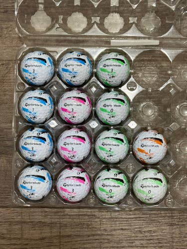 14 TaylorMade SpeedSoft Ink Golf Balls - Mostly 5A Mint Condition