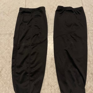 FLOW Hockey Black Intermediate Hockey Socks With Velcro (New)