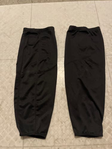 FLOW Hockey Black Intermediate Hockey Socks With Velcro (New)