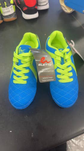 Eletto Rapido III Youth Indoor Soccer Shoes - Neon Blue/Green -brand new