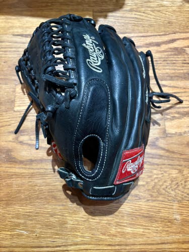 Rawlings Pro Preferred LH Outfield Baseball Glove Black 12.75" (Used)