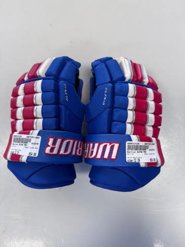 Used Warrior ALPHA PRO Junior Gloves Royal Blue 12" 11860-S000313126