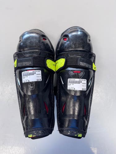 Used Bauer 3X Junior Shin Guards Black 11" 11860-S000313125