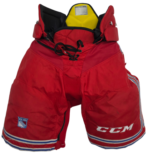 CCM HPTK Custom Pro Stock Hockey Pants Large NHL Rangers Used (3) (15705)