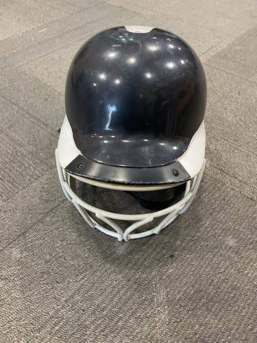 Used Worth BATTING HELMET W/ MASK Batting Helmet w/Mask Black SM 11614-S000241303